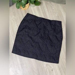 🔵5 For $15🔵 Banana Republic Brocade Black & Blue Mini Skirt With Pockets